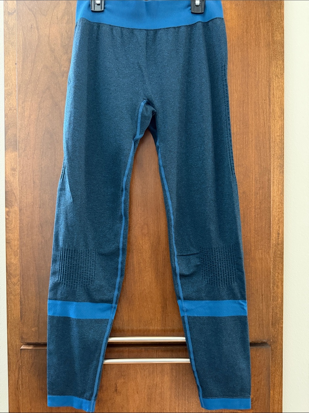 Asics Navy Blue and Royal Blue Kids Performance Leggings